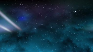 Animation of clouds over light spots. Winter, celebration and digital interface concept digitally generated video.