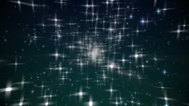 Animation of moving shapes over spots. Winter, celebration and digital interface concept digitally generated video.