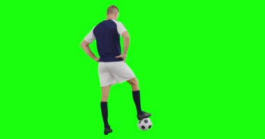  Erkek futbolcu. Spor, hareket, eğitim ve aktif yaşam tarzı kavramı.