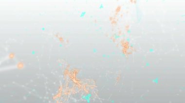 Animation of global network of connections and data processing on white background. Global communication, business, social media and digital interface concept digitally generated video.