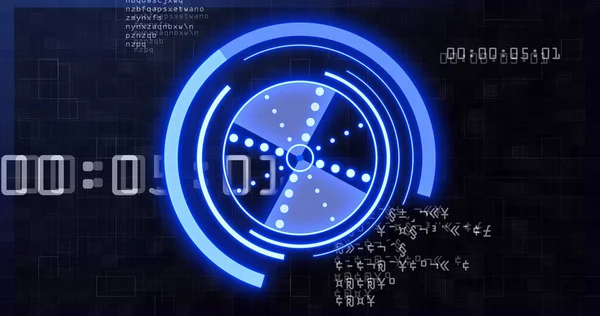 Siyah arkaplan üzerindeki veri işleme alanının görüntüsü. Küresel teknoloji, bilgisayar ve dijital arayüz kavramı dijital olarak oluşturulmuş görüntü.