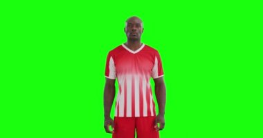 Afrikalı Amerikalı erkek futbolcu. Spor, hareket, eğitim ve aktif yaşam tarzı kavramı.