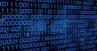 Animation of data processing over screens. Global business and digital interface concept digitally generated video.