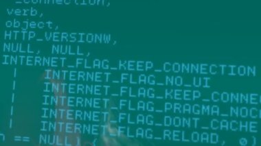 Animation of data processing over gray background. Global business, patriotism and digital interface concept digitally generated video.
