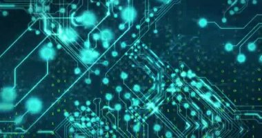 Animation of shapes over data processing. Global business and digital interface concept digitally generated video.