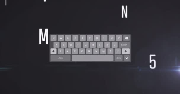 Animation Data Processing Keyboard Global Business Digital Interface Concept Digitally — 비디오