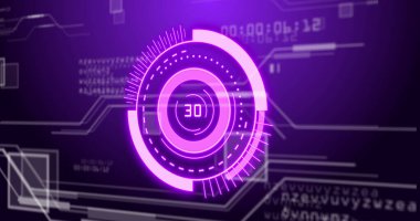 Siyah arkaplan üzerindeki veri işleme alanının görüntüsü. Küresel teknoloji, bilgisayar ve dijital arayüz kavramı dijital olarak oluşturulmuş görüntü.