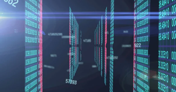 Image Numbers Changing Data Processing Computer Servers Global Technology Data — Foto Stock