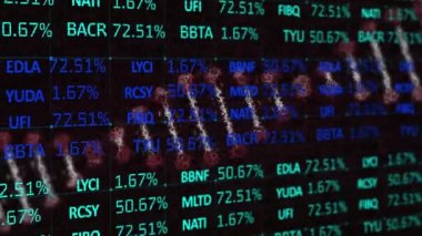 DNA ipliği üzerinde veri işleme animasyonu. küresel iş ve dijital arayüz kavramı dijital olarak oluşturulmuş video.