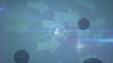 Animation of network of connections over blue background. Global connections networks and data processing concept digitally generated video.
