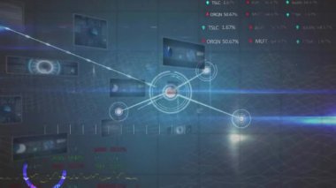İnsan beyni üzerindeki bağlantı ağının animasyonu ve ekrandaki veri işlemesi. Küresel bağlantılar teknoloji dijital arayüz ve bağlantılar konsepti dijital olarak oluşturulmuş video.