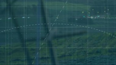 Animation of mathematical equations against close up of a barbed wire. Global networking and business technology concept