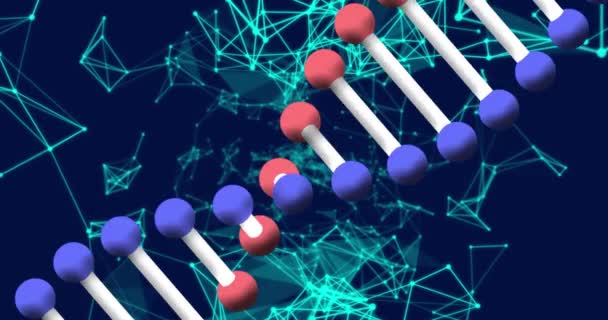 Animation Dna Structure Networking Design Background Digitally Generated Motion Graphics — Wideo stockowe