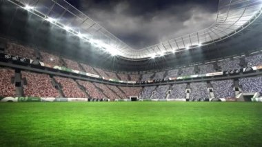 Animation of sports stadium. Sports competition and tournament concept.