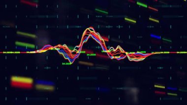 Animation of text good over animation fireworks on black background. Global business and digital interface concept digitally generated video.