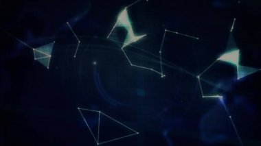 Animation of network of connections over globe. Global connections digital interface technology and networking concept digitally generated video.