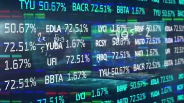 Animation of statistics and data processing. Global finance economy business and technology concept digitally generated video.