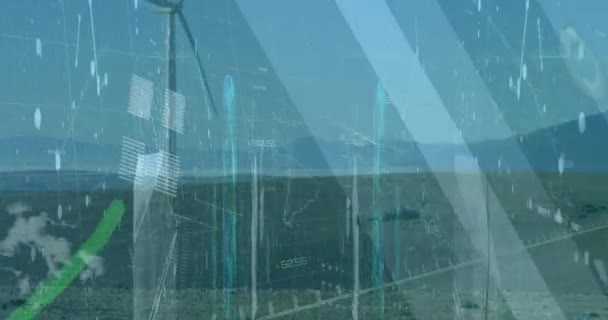 Animation Réseau Connexions Sur Rotation Paysage Urbain Economie Financière Mondiale — Video