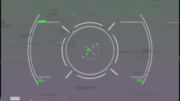 Animation Viewfinder Glitch Grey Background Data Processing Digital Screen Technology — Stock videók