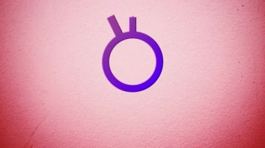 Animation of transgender text over transgender symbol. Pride, celebration and digital interface concept digitally generated video.