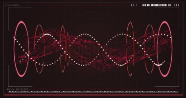 Beyaz arka plan üzerinde kırmızı sarmal dna desen
