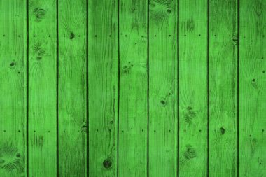 Bright green wooden planks background