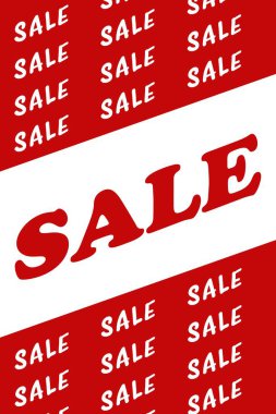 red sale banner with discount