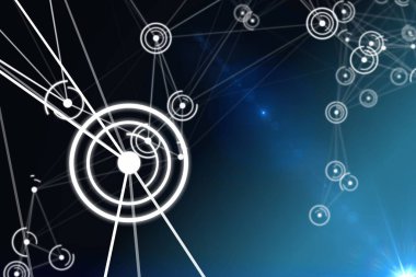 fütüristik siyah arka plan ile daireler