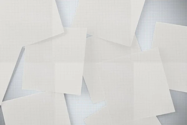White Paper Strewn Grid Paper — Stockfoto