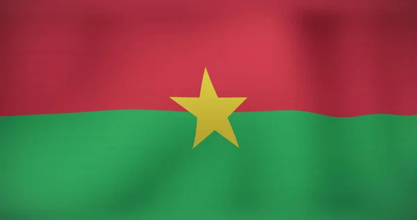Image Moving Flag Burkina Waving National Patriotism Celebration Concept Digitally — ストック写真