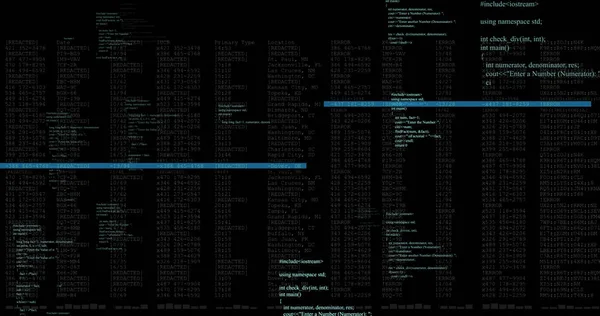 Imagen Del Procesamiento Datos Sobre Fondo Negro Tecnología Global Interfaz — Foto de Stock