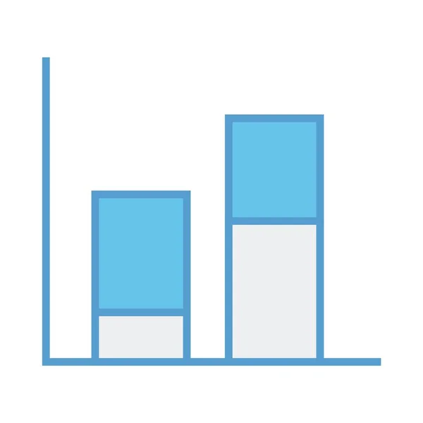 Digitally Generated Image Blue Bar Graph White Background — Stockfoto
