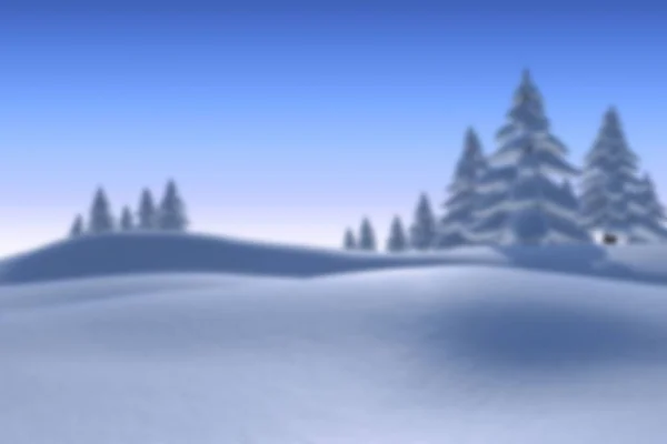 Blurred Snowy Landscape Background — 图库照片