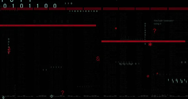 Изображение Обработки Данных Чёрном Фоне Глобальные Технологии Концепция Цифрового Интерфейса — стоковое фото