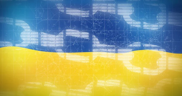 Image Chains Shapes Flag Ukraine Ukraine Crisis International Politics Concept — Stock Photo, Image