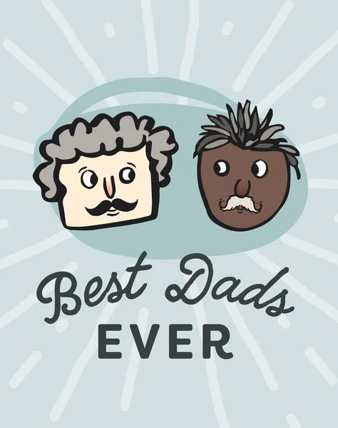 Close Best Dads Ever Greeting Card — 图库照片