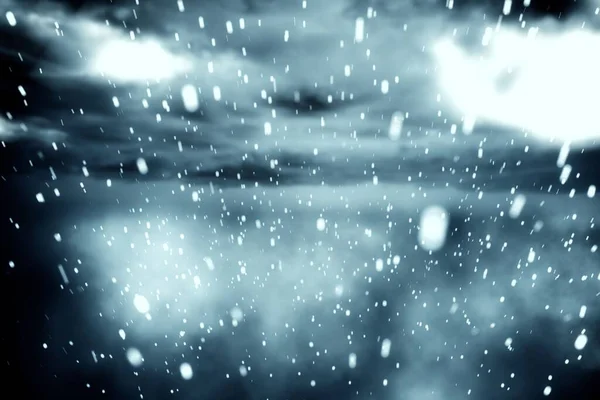 Digital Generierter Bewölkter Himmel Mit Schneefall — Stockfoto