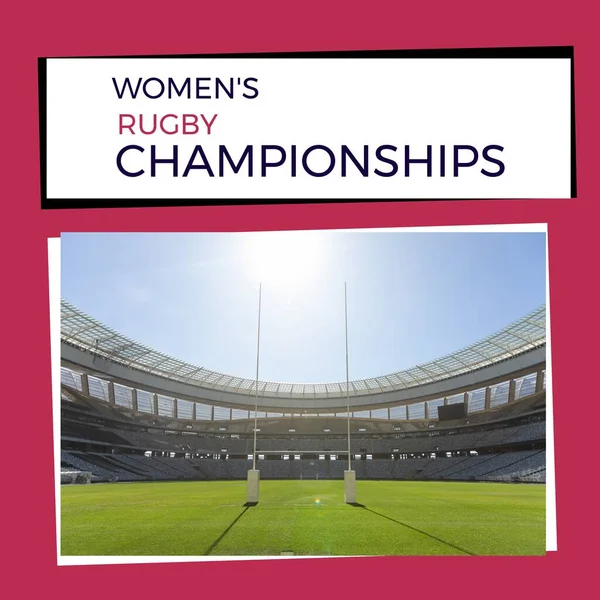 Composition Womens Rugby Championships Text Sports Stadium Womens Rugby Championships — Zdjęcie stockowe