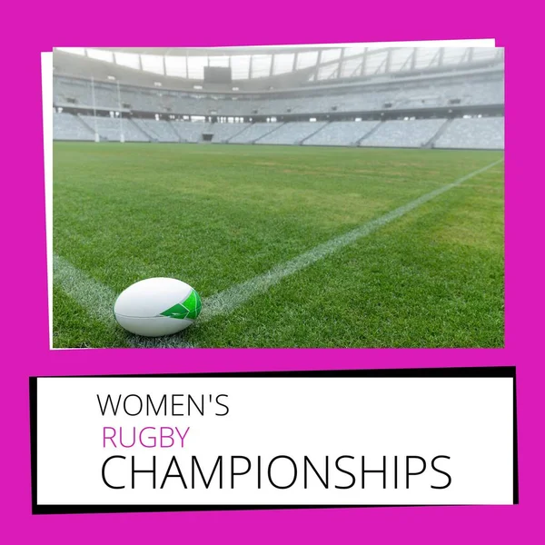 Composition Womens Rugby Championships Text Sports Stadium Womens Rugby Championships — Zdjęcie stockowe