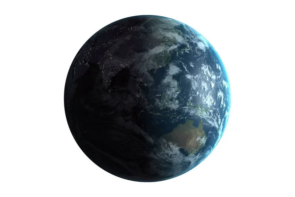 Planet Earth Asian Continent White Background — ストック写真
