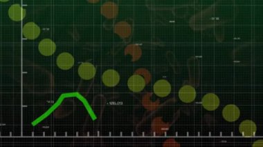 Animation of financial data processing on grid. Global technology digital interface and networks concept digitally generated video.