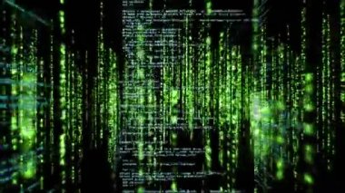 Animation of moving glowing orange lights over black background. Entertainment data communication and digital interface background concept digitally generated video.