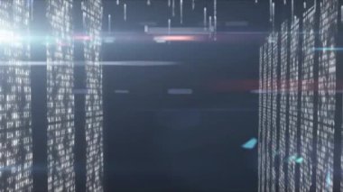 Animation of data processing over computer servers. Global data processing and digital interface concept digitally generated image.