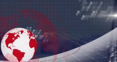 Dünya 'nın animasyonu ve dijital çeşitlilikteki insanlarla olan bağlantı ağı. Küresel iş ve dijital arayüz kavramı dijital olarak oluşturulmuş video.
