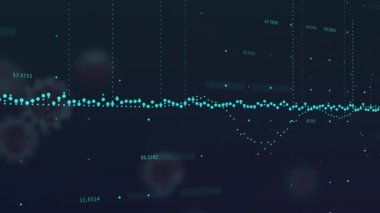 Animation of glowing green stars on night sky black background. American patriotism independence and celebration concept digitally generated video.