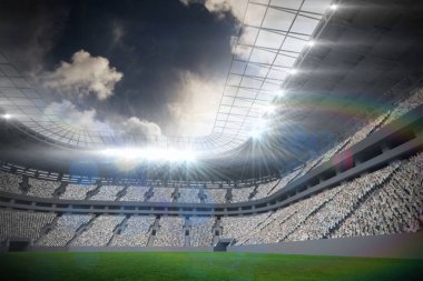 Rugby stadium at evening 