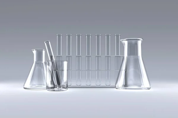 Various Laboratory Flask Chemical Solutions — Stok fotoğraf