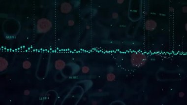 Animation of network of connections over blue background. Patriotism and celebration concept digitally generated video.