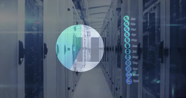 Statistical Data Processing Computer Server Room Computer Interface Business Data — Vídeos de Stock