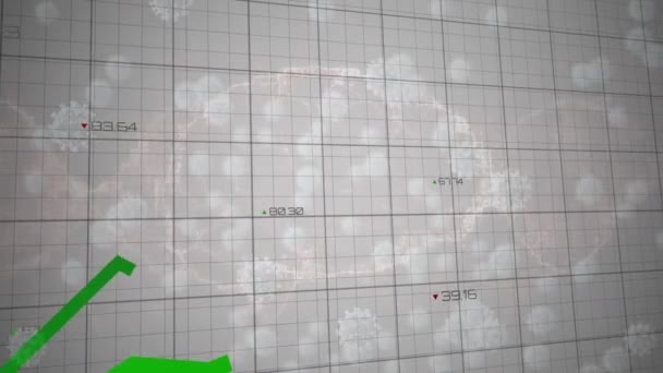 Digital Animation Abstract Shapes Rotating Green Mosaic Squares Grey Background — Vídeo de Stock